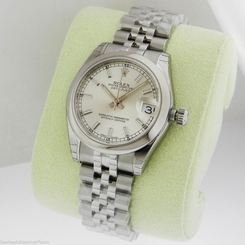 Rolex 178240 31mm Datejust Steel Silver Index Jubilee COMPLETE Retail: $6,300