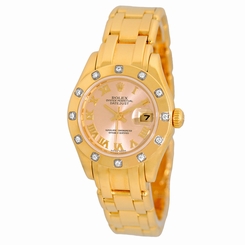 ROLEX 29mm 18K Yellow Gold Diamond Masterpiece Pearlmaster 80318 Box Warranty 845960085311