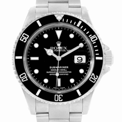 Rolex Submariner Black Dial Automatic Stainless Steel Watch 16610