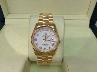  ROLEX Ref. 118238 DAY/DATE PRESIDENT 18K Y/Gold 36mm Double Quickset! SUPERB!!!