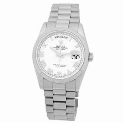 ROLEX 18K White Gold 36mm Day Date President # 118239 Z Serial Number Box MINT