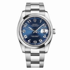 NEW 2015 Rolex Datejust Steel Blue Concentric Jubilee Mens Watch 116200 BLCAO