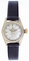 Rare Collectible Ladies Vintage Rolex Oyster Perpetual Bubbleback 14k Gold Watch
