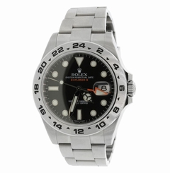 Rolex Explorer II 42mm 216570 Polar Black Stainless GMT Date Watch -MINT 845960029698