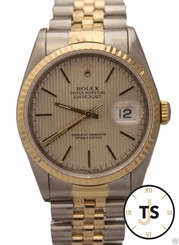 Rolex Datejust Automatic Two Tone 18K Yellow Gold & SS 36mm 16233 Watch ?