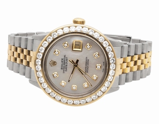 Rolex Datejust 2 Tone 18k Gold 36MM Stainless Steel Jubilee Diamond Watch 5.0 Ct