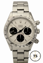 Vintage Rolex Daytona 6265 Chrono Steel White Dial Red 1979 100% Original Watch