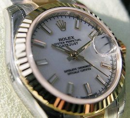 LADIES ROLEX DATEJUST 179173 SS/18K YG WHITE STICK DIAL OYSTER 26MM - NEW