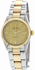 Rolex Oyster Speedking Precision 18K YG & S/S Watch 6430