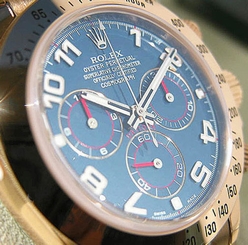 Rolex DAYTONA 116508 Mens Yellow Gold Oyster Bracelet Blue Arabic Dial 40MM