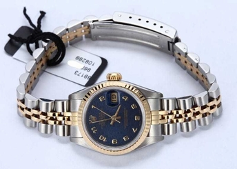 Rolex Datejust Two-Tone Blue Gold/Stainless Oyster Jubilee Womens Watch - 69173 27543000069