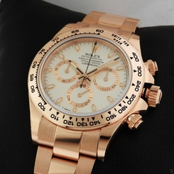 Rolex 116505 Cosmograph Everose Daytona Ivory Dial 18k Rose Gold Retail: $37,450