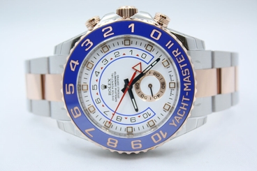 ROLEX YACHTMASTER II TWO TONE 18K ROSE GOLD & STAINLESS STEEL WATCH REF 116681