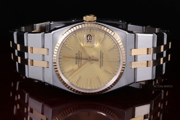 Rolex Stainless Steel & Yellow Gold Oyster Quartz 17013, Champagne Dial MINT