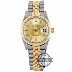 Rolex Datejust 1601 Auto 36mm Steel Yellow Gold Mens Jubilee Bracelet Watch