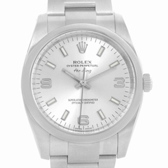 Rolex Air King Silver Dial Stainless Steel Unisex Watch 114200