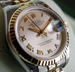 *NEW* ROLEX LADIES SS/18K YG IVORY ROMAN DATEJUST #179173