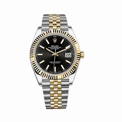 New Rolex Datejust II Black Diamond dial steel and 18K yellow gold 41 mm 126333