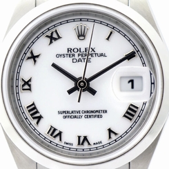 Pre-Owned ROLEX Oyster Perpetual Date SS White Women's Automatic Watch 79160,MR