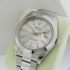 Rolex Datejust II 41mm Stainless Steel Silver Stick Index 116300 Ret: $7,150 845960034548