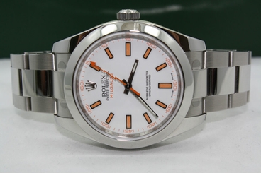 NEW DEALER DISPLAY ROLEX MILGAUSS OYSTER PERPETUAL STAINLESS STEEL WATCH