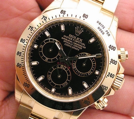 Rolex Cosmograph DAYTONA 116508 Mens 18K Yellow Gold Black Index Dial 40MM
