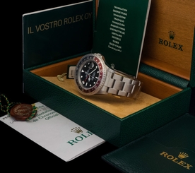 MENS ROLEX GMT-MASTER II 16710 COKE BEZEL FULL SET BOX-PAPERS PRODUCED 1991