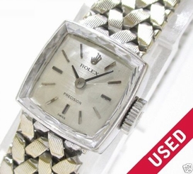 Auth ROLEX Precision K18WG Hand-winding Women's watch