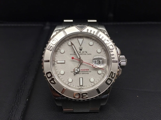 44.9MM Rolex 16622 Yacht-Master Yachtmaster Stainless Steel-Platinum Bezel -Mint