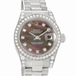 Rolex President Ladies 18K Gold Mother of Pearl Diamond Watch 179159