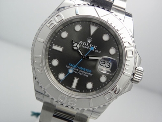 Rolex YACHT-MASTER 116622 Mens Steel & Platinum Rhodium Dial Baby Blue Hand 40MM 845960048552