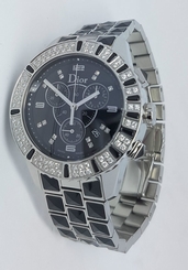 Dior Christal 39mm Diamond Chronograph Ladies Watch Full Set 2014 CD11431CM001
