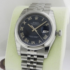 Rolex Datejust 36mm Blue Roman Jubilee 116200 Box and Papers! Ret: $6,700