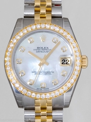 Rolex Datejust 31mm SS/YG 46 Diamond MOP Dial Jubilee 178383 Ret: $20,700