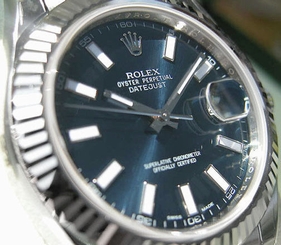 Rolex DATEJUST II 116334 Mens Steel & White Gold Oyster Blue Index Dial 41MM 683498458203
