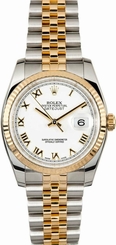  Rolex Datejust 36 Oyster Roman White Dial Automatic Men Watch 116233 New in Box