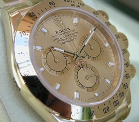 Rolex DAYTONA 116508 Mens Yellow Gold Oyster Bracelet Champagne Index Dial 40MM