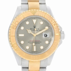 Rolex Yachtmaster Steel 18K Yellow Gold Gray Dial Mens Watch 16623 760643147639