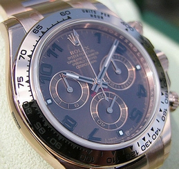 Rolex DAYTONA 116505 Mens Everose Gold Oyster Chocolate Arabic Dial 40MM