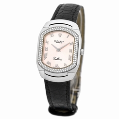 ROLEX 18K White Gold Lady Cellini Factory Diamond Cellissima 6691 Box Warranty