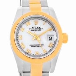 Rolex Datejust Ladies Steel 18K Yellow Gold Watch 179163
