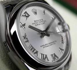 BRAND NEW ROLEX MIDSIZE SS SILVER ROMAN DIAL OYSTER DATEJUST MODEL 178240 WOW