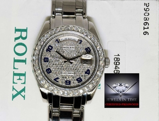 Rolex Day-Date Masterpiece Platinum & Diamond Pearlmaster Watch Box/Papers 18946