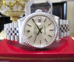 MENS ROLEX OYSTER PERPETUAL DATEJUST STAINLESS STEEL WATCH REF: 16220 c 1988