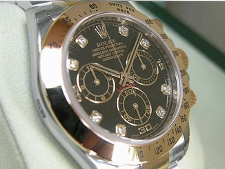 Rolex DAYTONA 116523 Mens Steel & 18K Yellow Gold Black Diamond Dial 40MM 845960053839