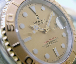 Rolex YACHTMASTER 16623 Mens Steel & Yellow Gold Oyster Champagne Dial 40MM 760643147639