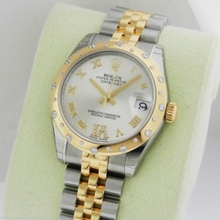 Rolex Datejust 178343 31mm Stainless Steel Yellow Gold Diamond NEW Ret: $14,500