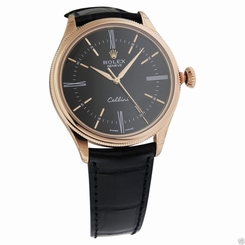 Rolex Cellini Time 50505 18k Rose Gold Black Lacquer Dial Brand New Ret: $15200