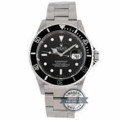  Rolex Submariner 16610 Auto 40mm Steel Mens Oyster Bracelet Watch Date
