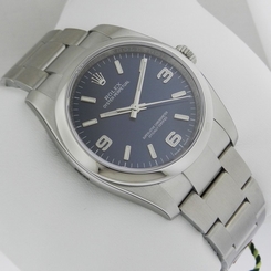 Rolex Oyster Perpetual 36mm SS Blue Dial Silver Stick Index 116000 Ret:$5,400 845960064293